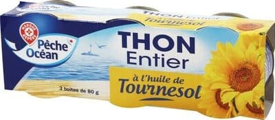 Thon entier à l'huile 3x1/10 156g pne