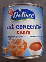 Lait entier concentré sucré