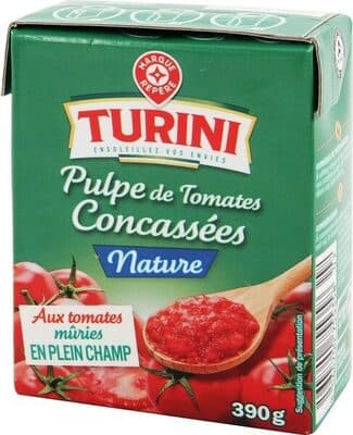 Pulpe de tomates concassées nature