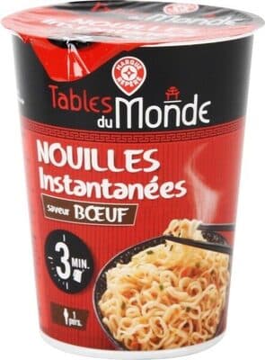 Nouilles asiatiques instantanées saveur boeuf - cup