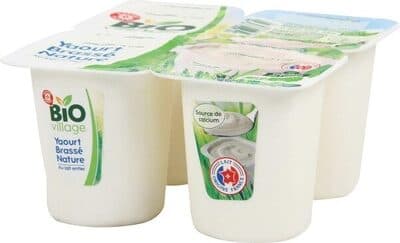 Yaourt brassé nature bio au lait entier