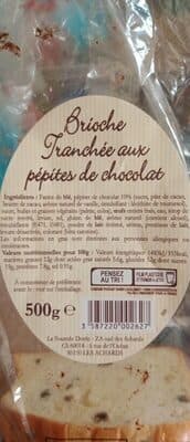 Brioche tranchée aux pépites de chocolat