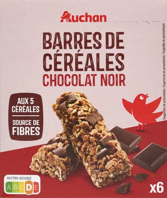 Barre de céréales chocolat noir