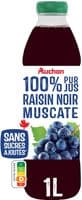 100% pur jus RAISIN NOIR MUSCATÉ Sans sucres ajoutés** Comme tous les jus de fruits. Contient les sucres naturellement présents dans les fruits.