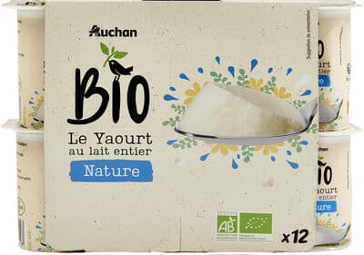 Yaourts entier NATURE issu de l'agriculture biologique