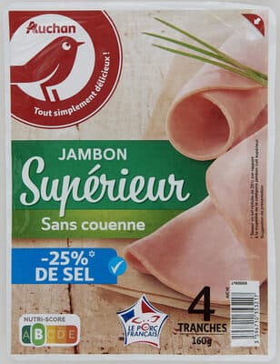 Jambon cuit supérieur -25% de sel*