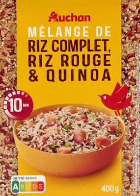 Mélange de riz complet, riz rouge et quinoa