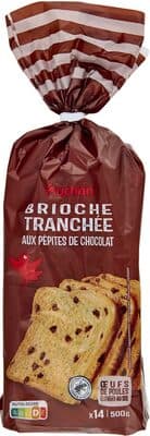 Brioche tranchée aux pépites de chocolat 500g