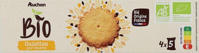 Galettes pur beurre biologiques.