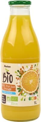 pur jus d'orange issu de l'agriculture biologiqueSans pulpeSans sucres ajoutés**Comme tous les jus de fruits. Contient les sucres naturellement présents dans les fruits.