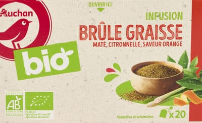 BIO Infusion Brûle graisseMaté, citronnelle, saveur orange