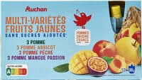 Purées et spécialités de fruits aromatisées panachées sans sucres ajoutés* (4 parfums)*Conformément à la règlementation. Contient des sucres naturellement présents.