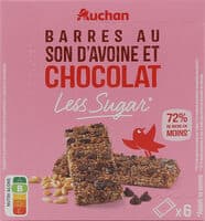 Barre de son d'avoine et chocolat