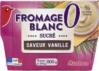 Fromage blanc sucré saveur vanille0% MATIERE GRASSE