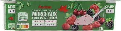 Yaourt aux fruits morceaux fruit rouge