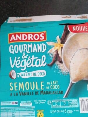 Semoule au lait de coco à la vanille de Madagascar