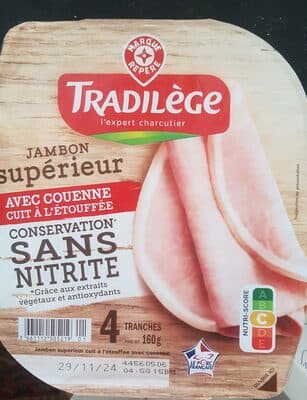 Jambon supérieur sans nitrite