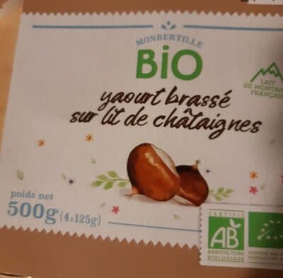 Yaourt brassé sur lit de châtaignes