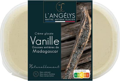 Crème glacée Vanille gousses entières de Madagascar 450G/750ml