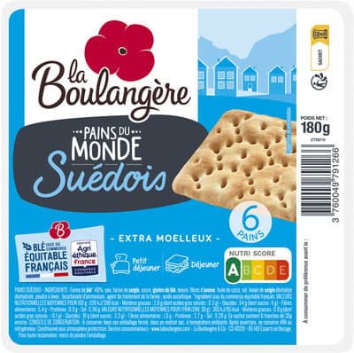 6 pains suedois 180g