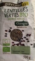 Lentilles Vertes Bio & équitable