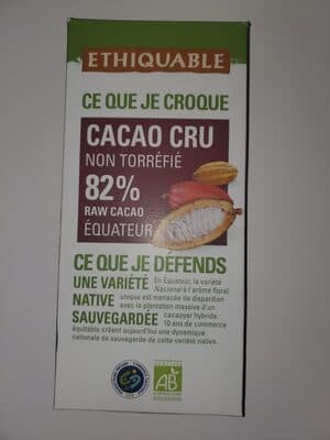 Cacao cru non torréfié 82%