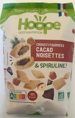 Crousti'Fourrées Cacao Noisettes & Spiruline