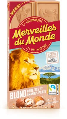 Tablette Blond noisettes et amandes pilées