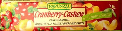 Cranberry-Cashew Fruchtschnitte
