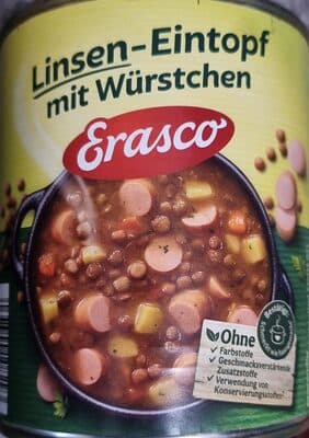 Linsen-Eintopf mit Würstchen