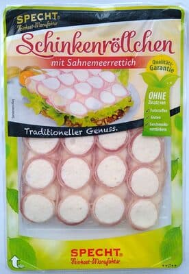 Schunkenröllchen mit Sahnemeerrettich