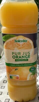 Pur jus orange avec pulpe