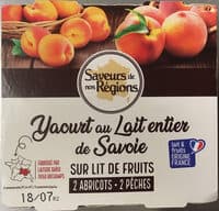 Yaourt au lait entier de Savoie Abricot ou Pêche