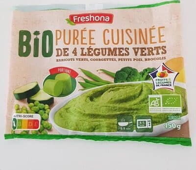 Purée cuisinée de 4 légumes verts