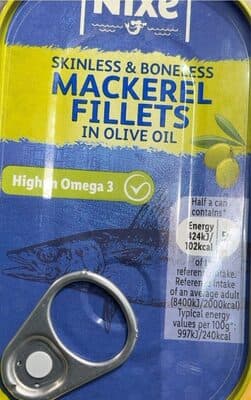 Mackerel fillets in olive oil