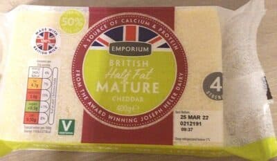 Half fat mature cheddar