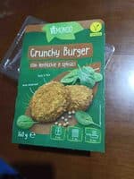 Crunchy burger con lenticchie e spinaci