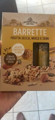 BARRETTE FRUTTA SECCA, MIELE E SEMI