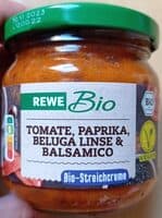 Tomate, Paprika, Beluga Linse & Balsamico Bio-Streichcreme