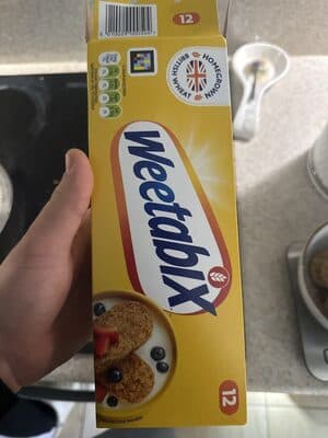 Whole wheat cereal with added vitamins and iron. 12 Biscuits