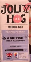 Outdoor Bred Proper Porkers 6 British Sausages with rubbed sage