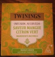 Infusion ayurveda saveur mangue citron vert