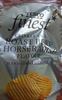 Crinkle cut hand cooked crisps