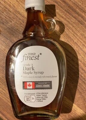 Dark maple syrup