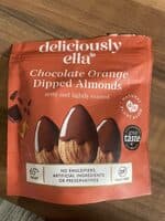 Chocolate dipped almonds, vegan chocolate orange