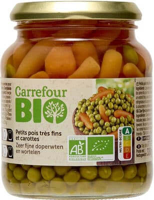 Petits pois très fins et carottes.