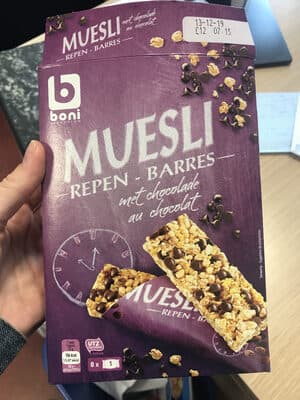 Muesli repen met chocolade