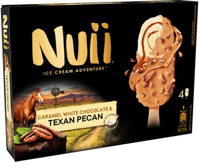 Glaces chocolat blanc et caramel pécan