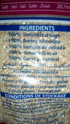 Semoule d'orge
