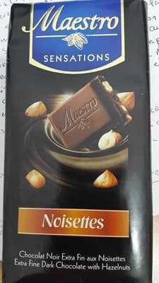 Chocolat Noir Extra Fin aux Noisettes